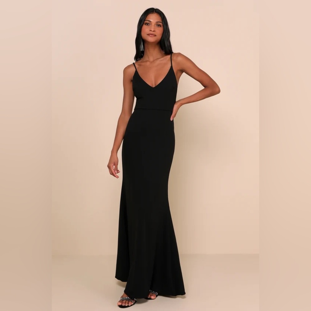 Lulu’s Infinite Glory Black Maxi Dress